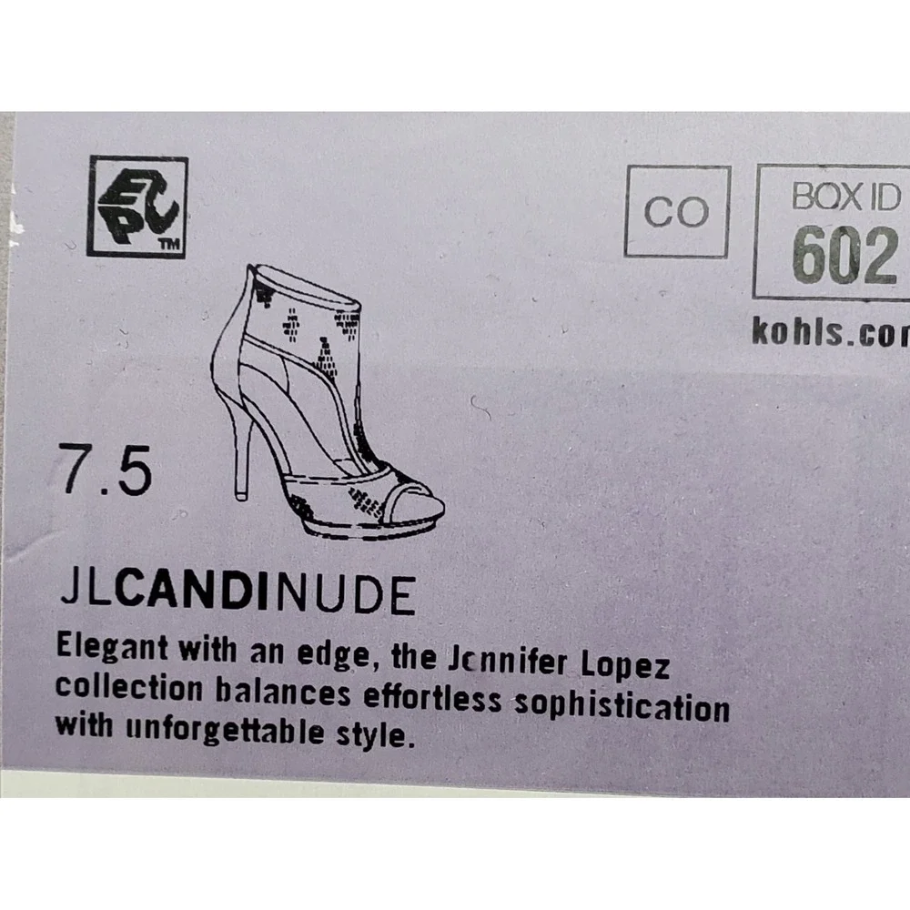 Jennifer Lopez JLCANDINUDE high heels Size 7.5 new in box